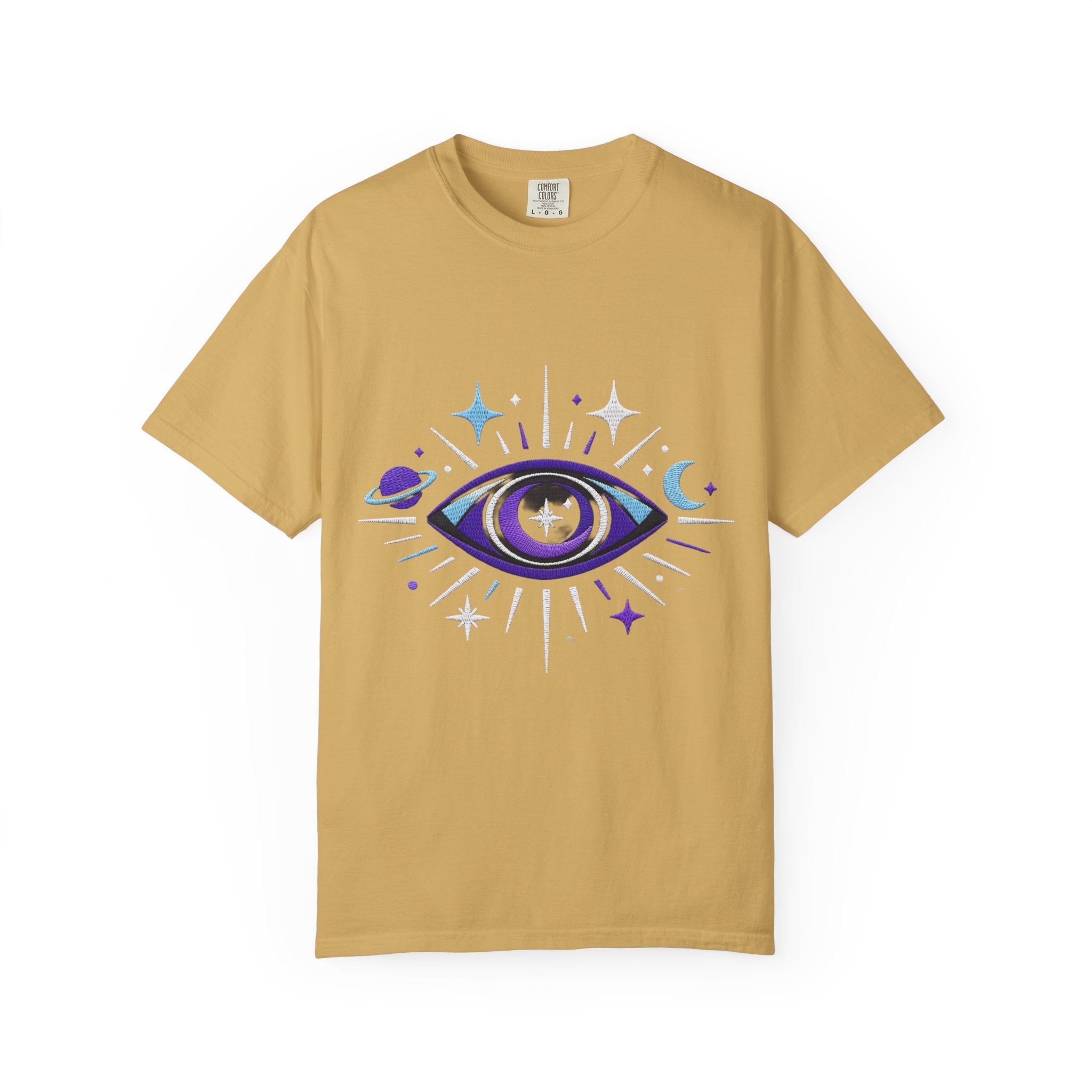 PRB Mystic All-Seeing Eye T-shirt | Cosmic Moon and Stars by Printify