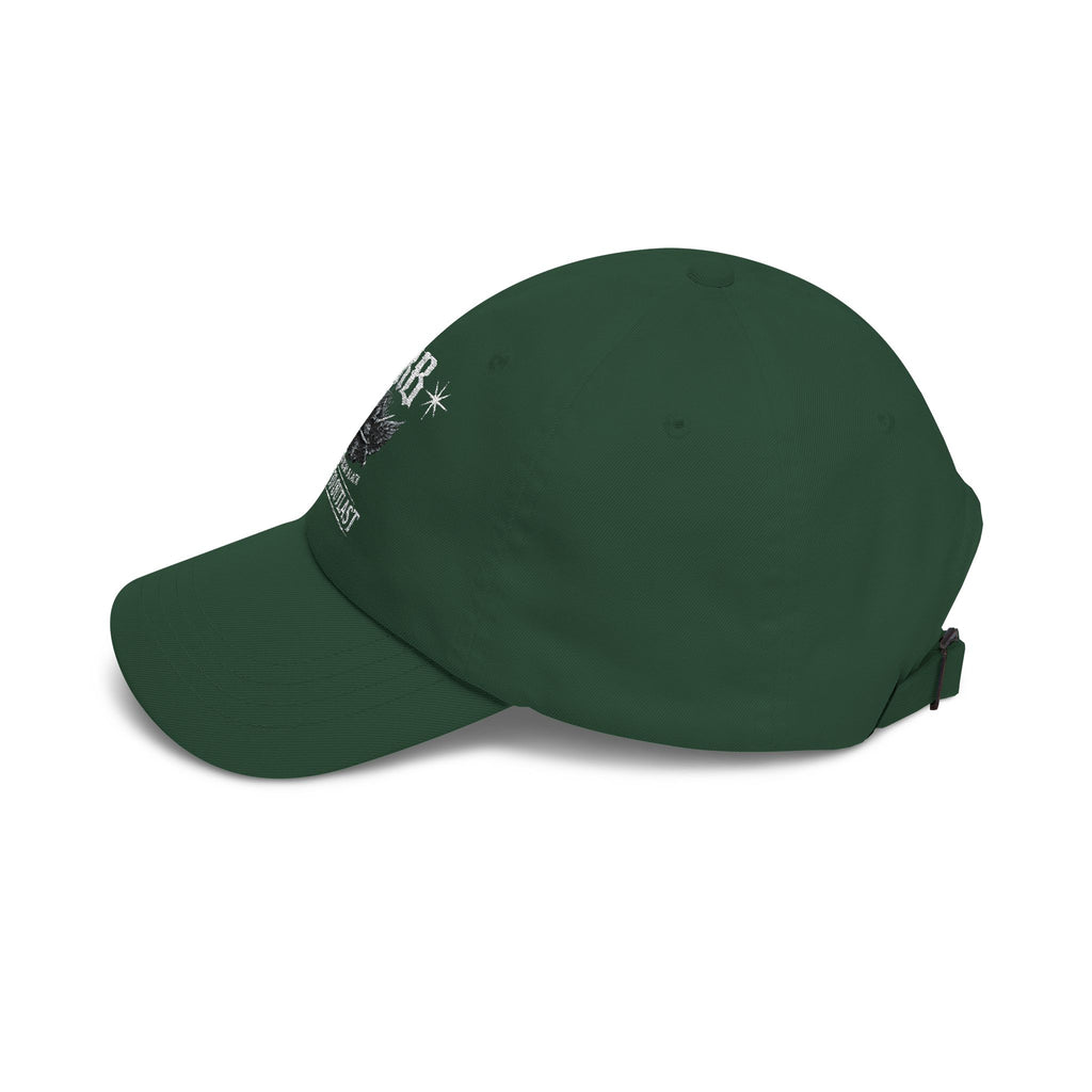 PRB Dad Cap — Vintage Crest Embroidered Baseball Hat by Power Runs Black