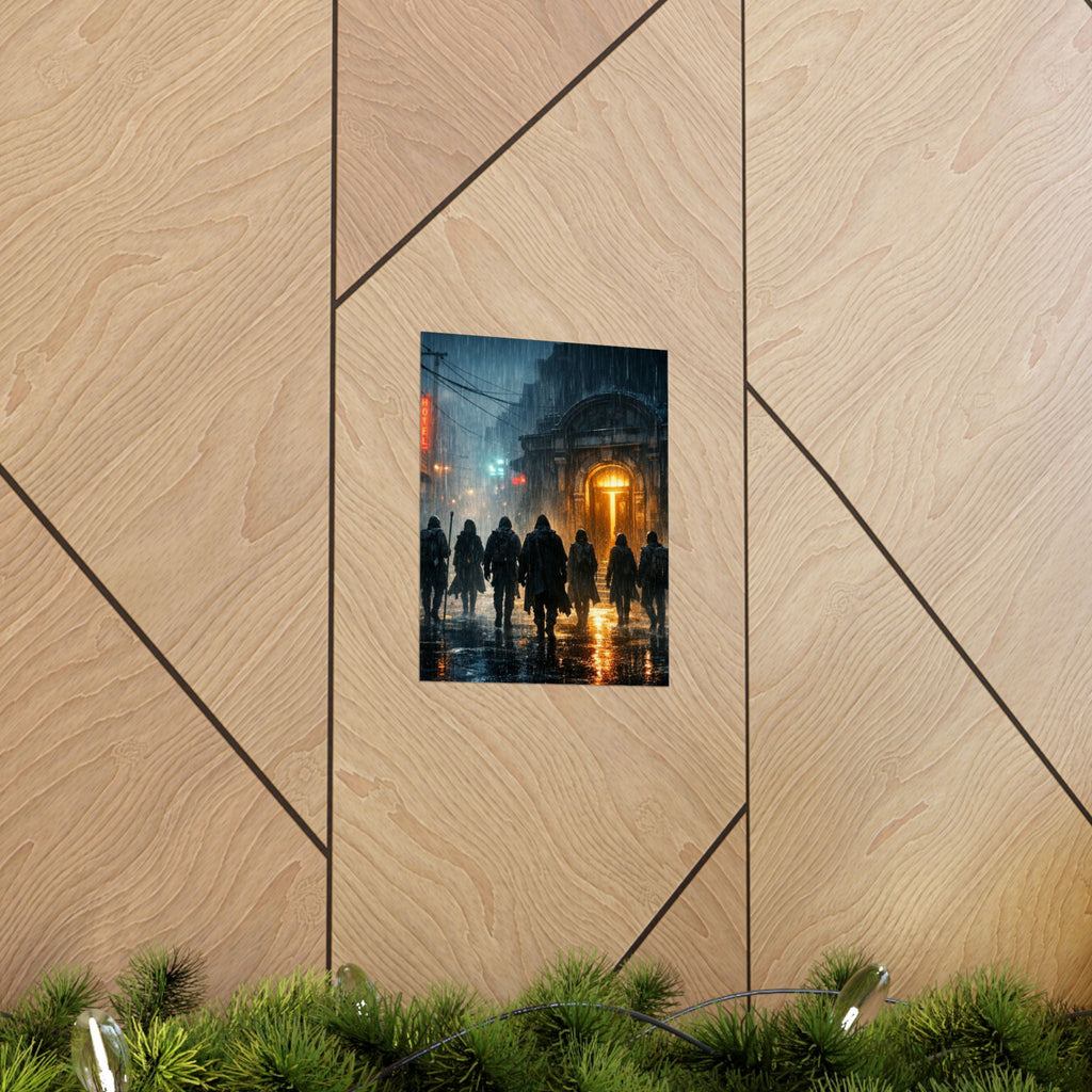 Power Runs Black PRB The Starbound Seven Matte Vertical Posters by Printify
