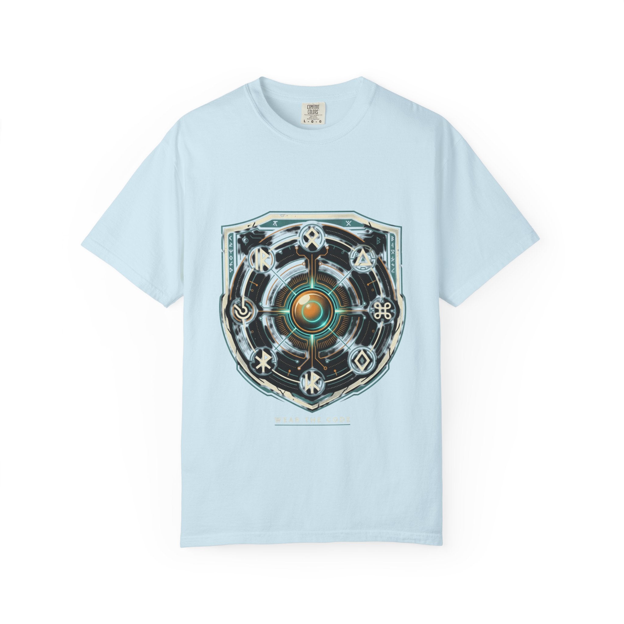 Power Runs Black PRB "Wear The Code" Mystic Shield T-Shirt — Geometric Sigil Graphic Tee by Power Runs Black