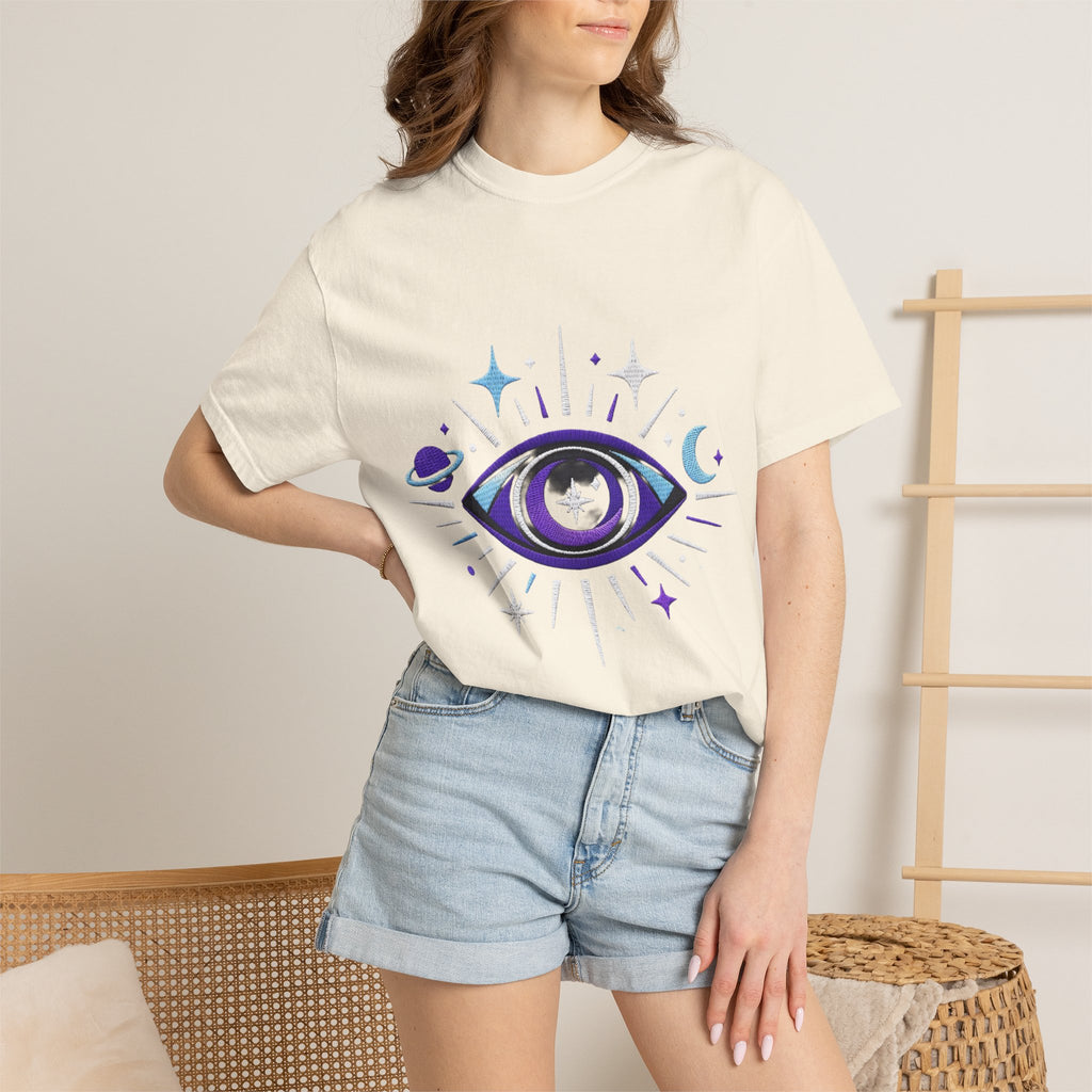 PRB Mystic All-Seeing Eye T-shirt | Cosmic Moon and Stars by Printify