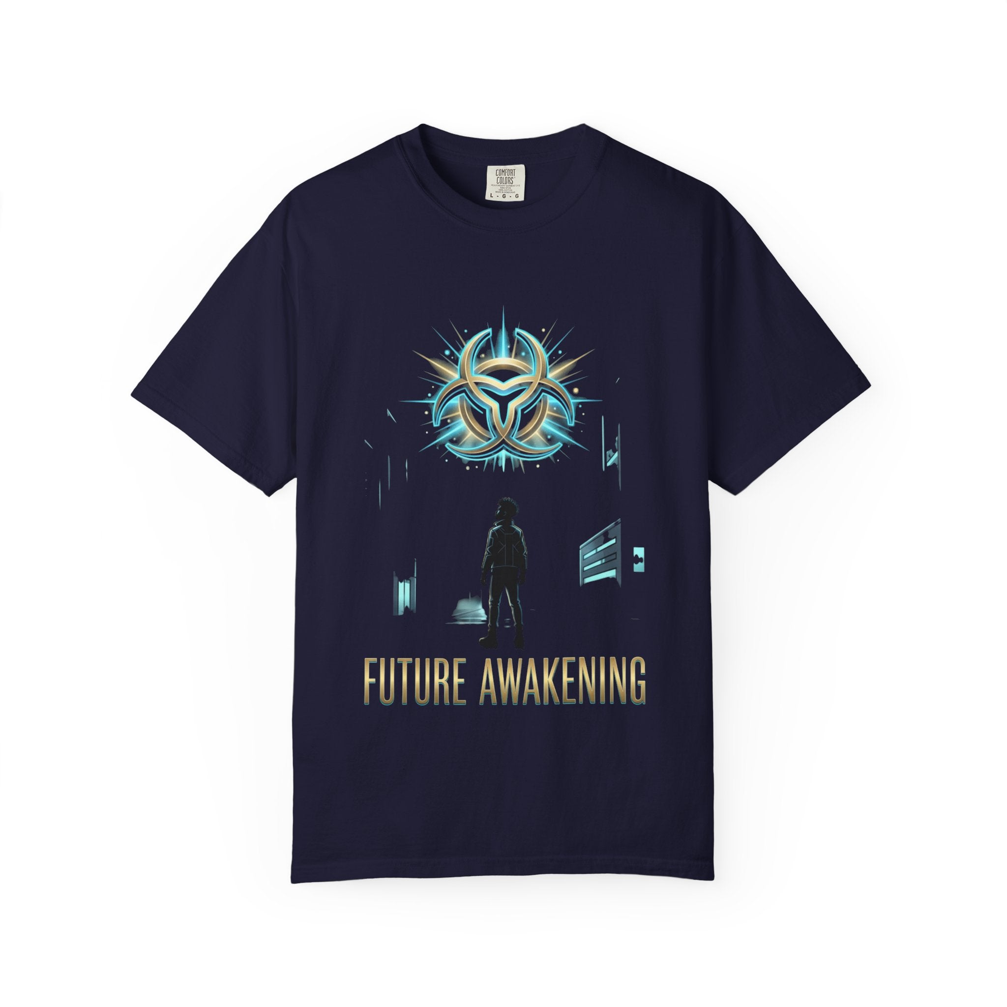 PRB Future Awakening T-Shirt | Sci-Fi Silhouette Graphic Tee by Printify