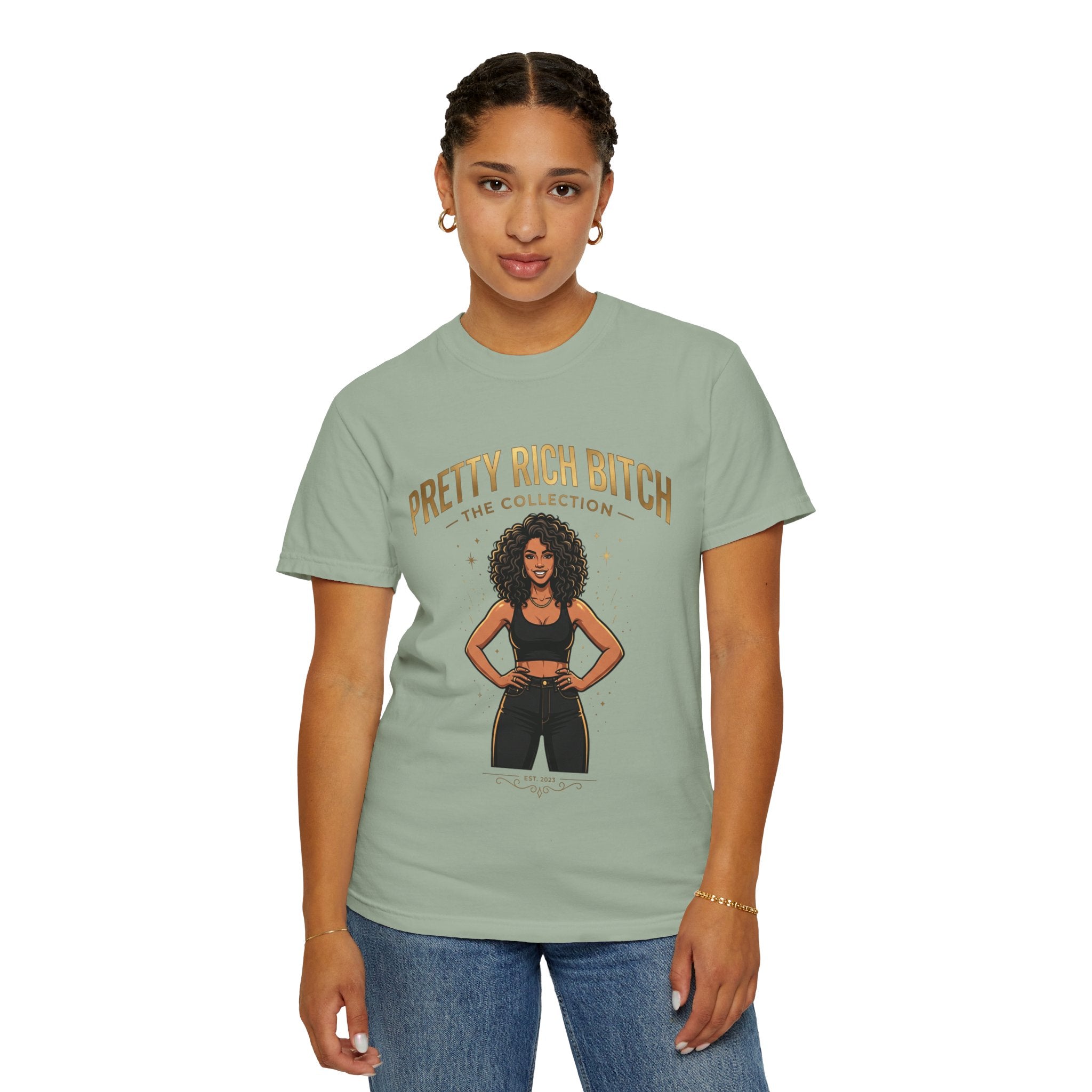Pretty Rich Bitch The Collection by PRB T-Shirt — Empowered Black Woman Graphic Tee by Power Runs Black