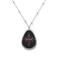 Power Runs Black PRB Pretty Rich Bitch The Collection Mystic Star Oval Necklace – Iridescent Celestial Pendant by Power Runs Black