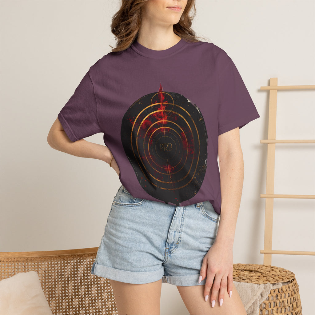 PRB Target Bullseye T-Shirt — Retro Circular Target Graphic Tee by Power Runs Black