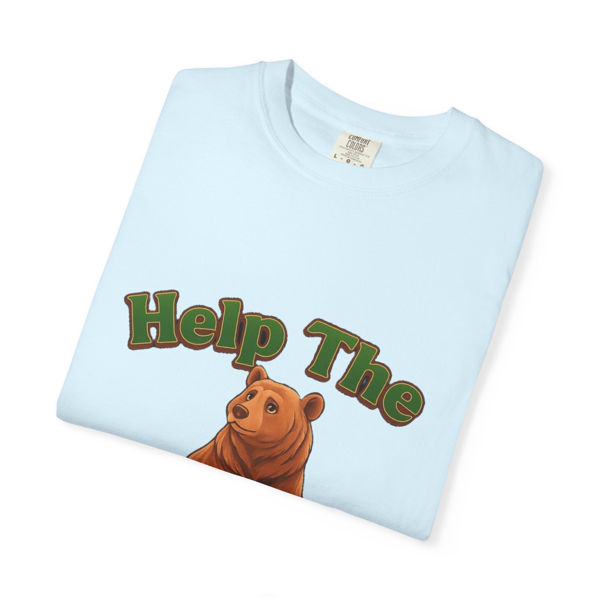 PRB Help The Bear T-shirt | Cute Sitting Bear Illustration by Printify