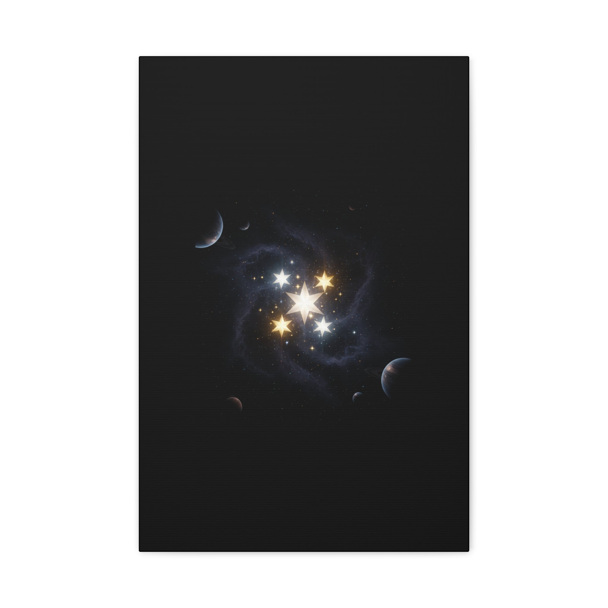 Power Runs Black PRB Glowing Star Constellation Canvas by Power Runs Black