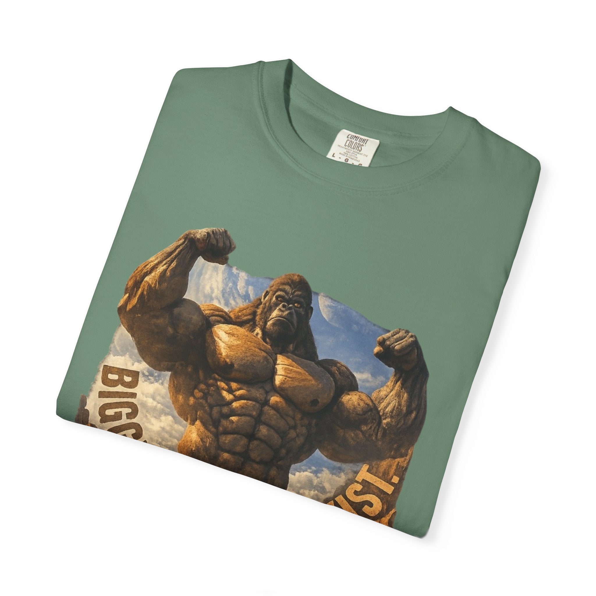 PRB Biggest Flex I Exist T-Shirt — Funny Muscle Gorilla Graphic Tee by Power Runs Black