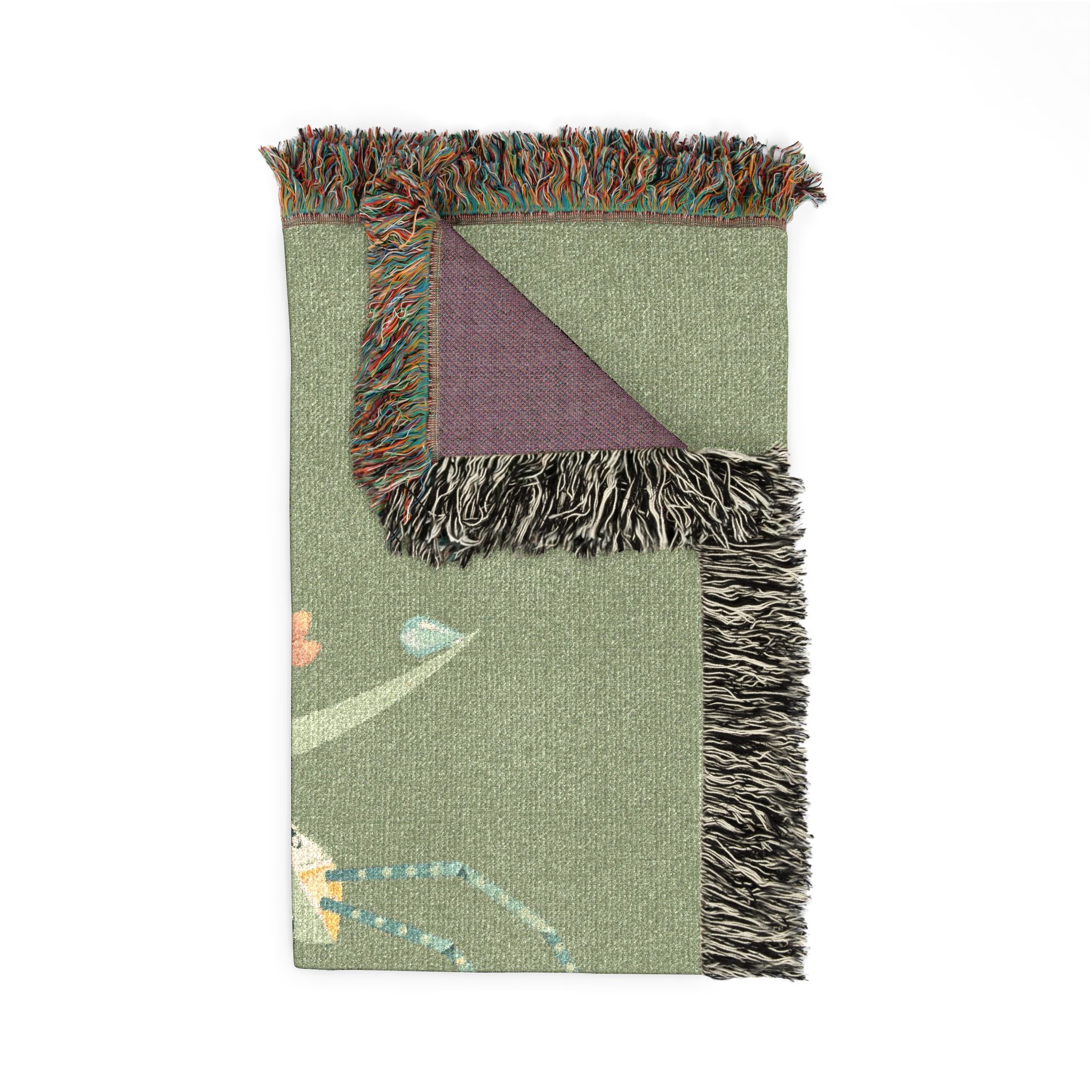 PRB Neutral Ombre Woven Blanket | Beige to Charcoal Gradient Throw by Power Runs Black