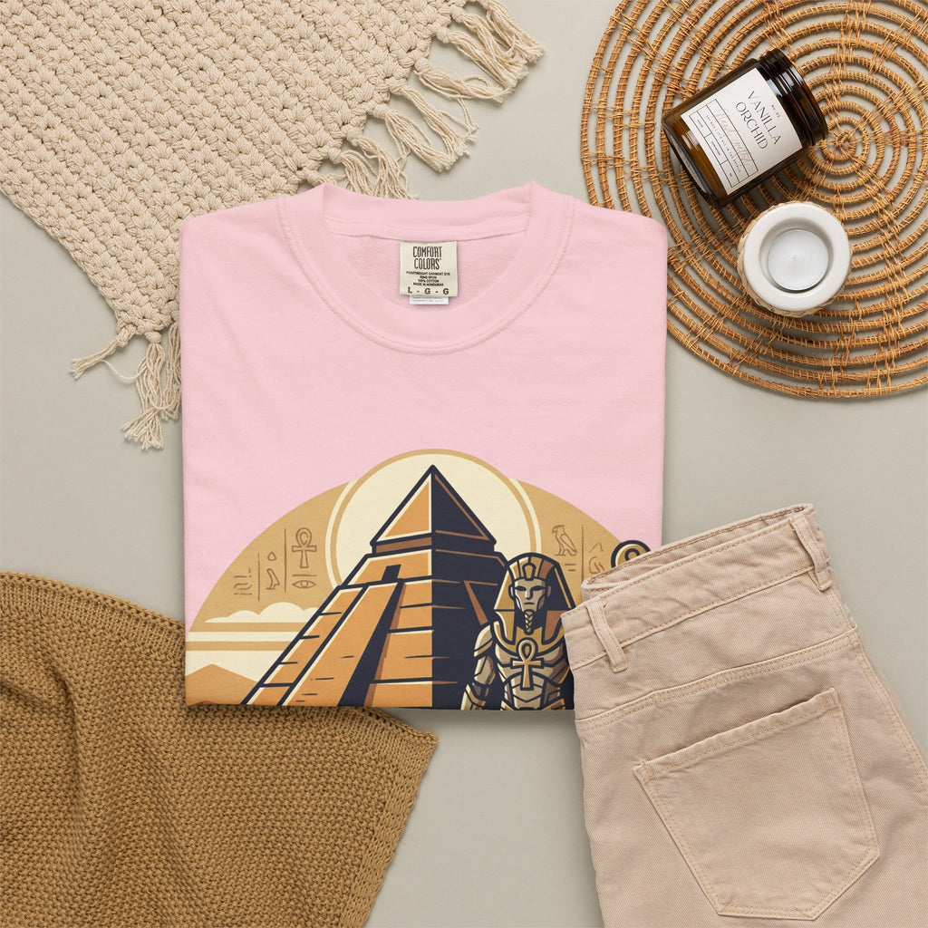 Power Runs Black PRB Guardian Unit T-Shirt — Egyptian Pyramid Sci‑Fi Graphic Tee by Printify