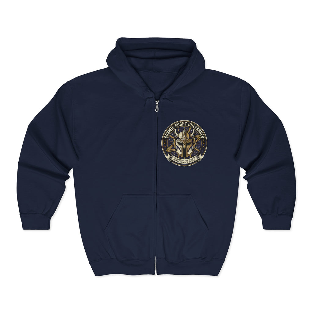 PRB Full-Zip Hoodie — Cosmic Night Unleashed Graphic by Power Runs Black