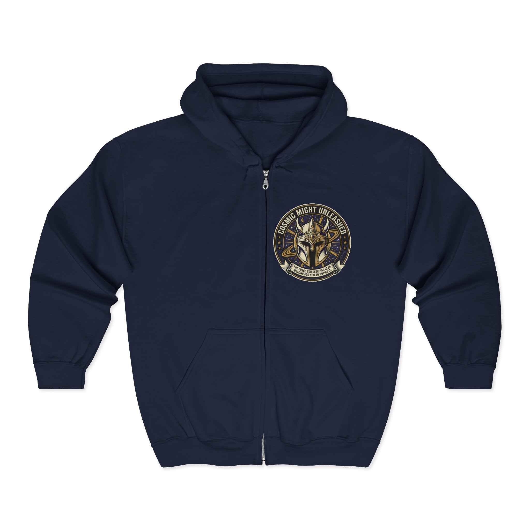PRB Full-Zip Hoodie — Cosmic Night Unleashed Graphic by Power Runs Black