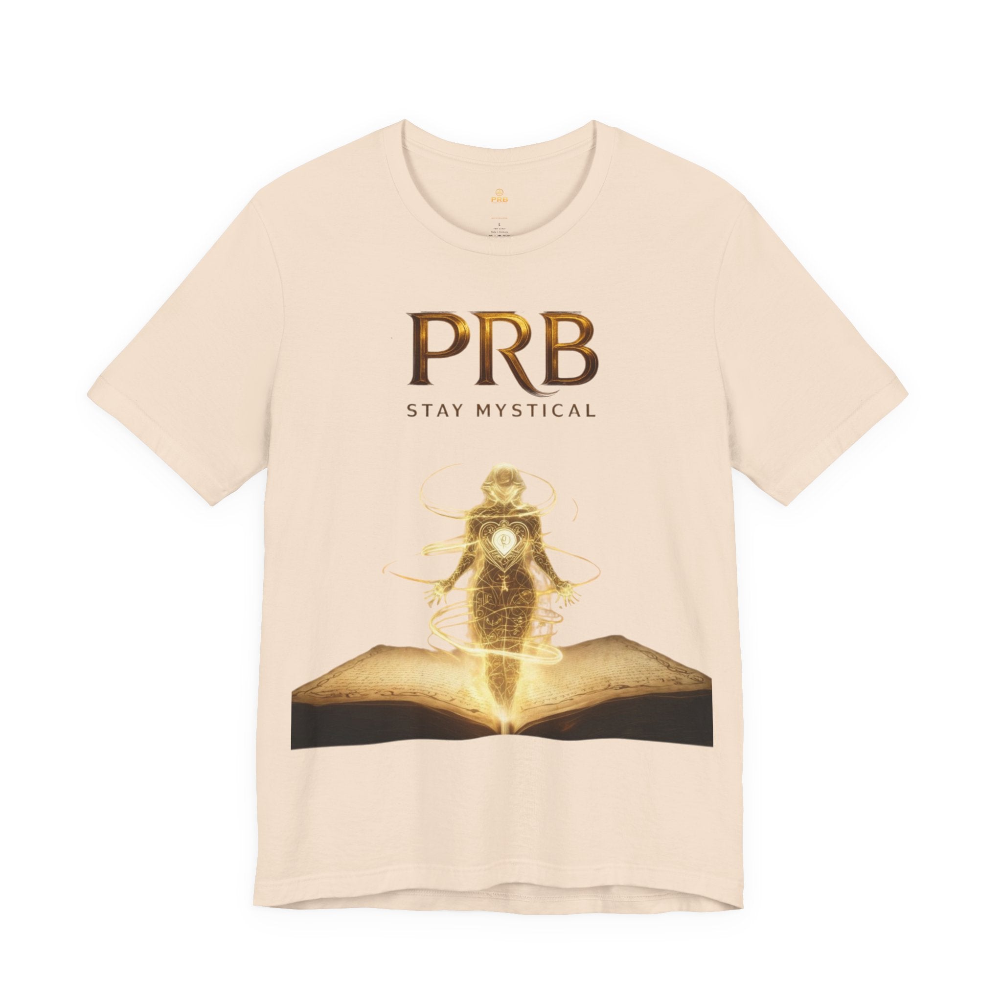 PRB Mystical Graphic Tee – "PRB Stay Mystical" Spiritual Book & Light Design by Power Runs Black