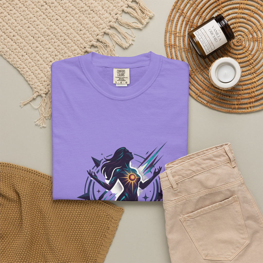 Power Runs Black PRB Ascension Graphic T-Shirt — Cosmic Silhouette Tee by Power Runs Black