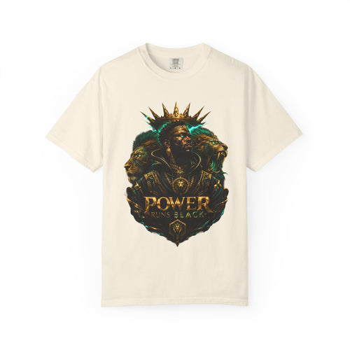 Power Runs Black PRB Green Angel Graphics Tee by Power Runs Black