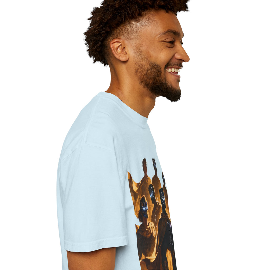 PRB Cosmic Heroes Graphic Tee (Golden Cloaks & Starry Faces) by Power Runs Black