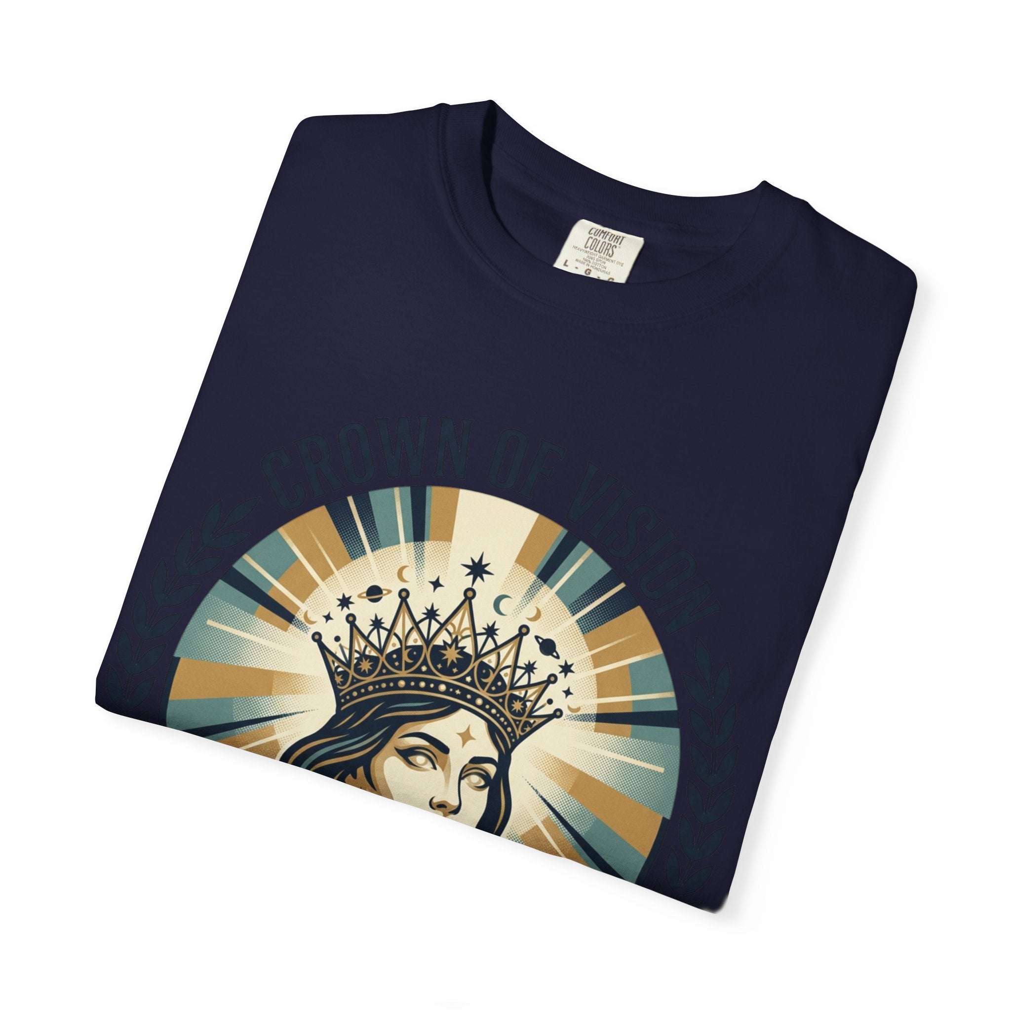 Power Runs Black Crown of Vision T-Shirt — Vintage Inspirational Graphic Tee by Printify