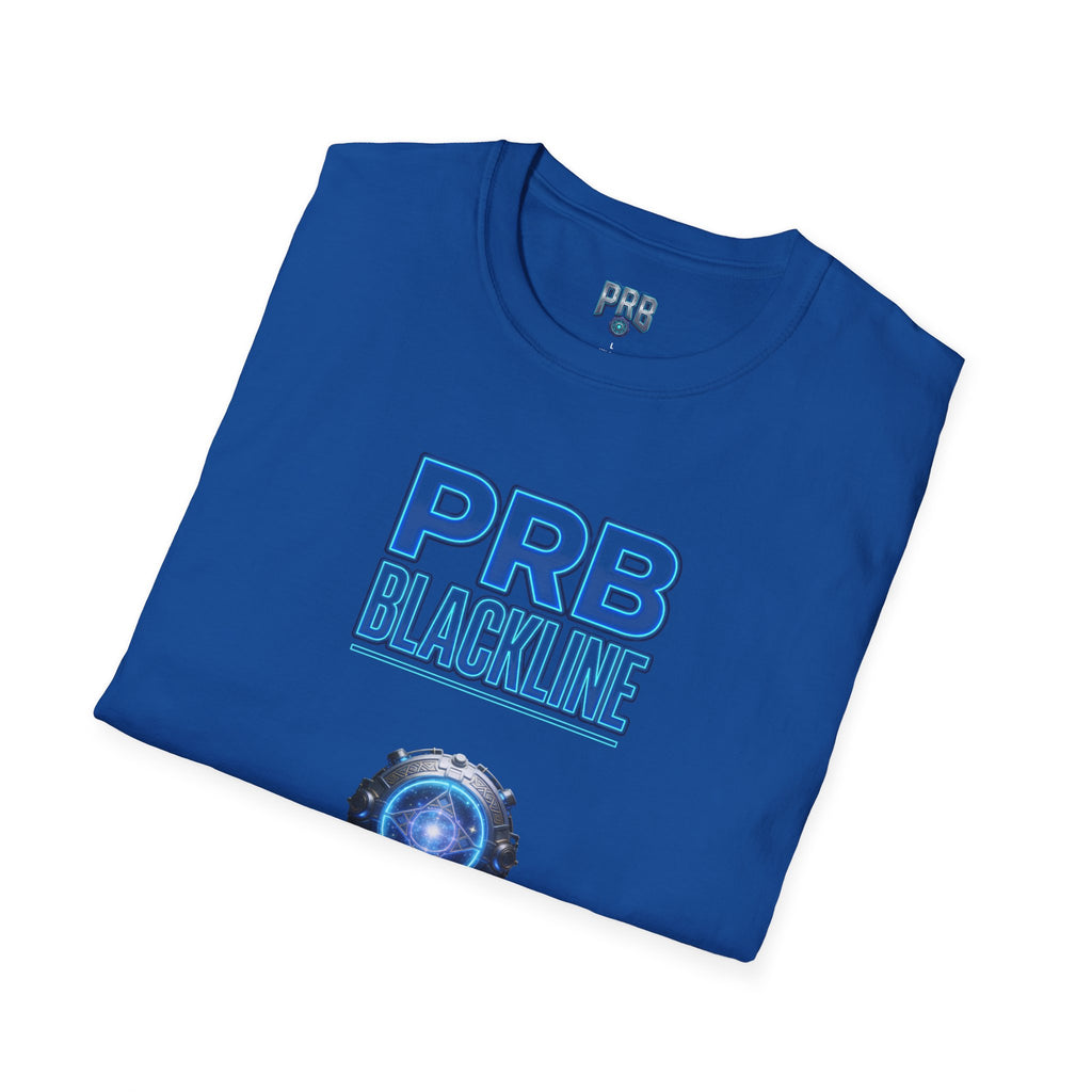 PRB Blackline Futuristic DJ Tee — Electronic Music Graphic T-Shirt by Power Runs Black