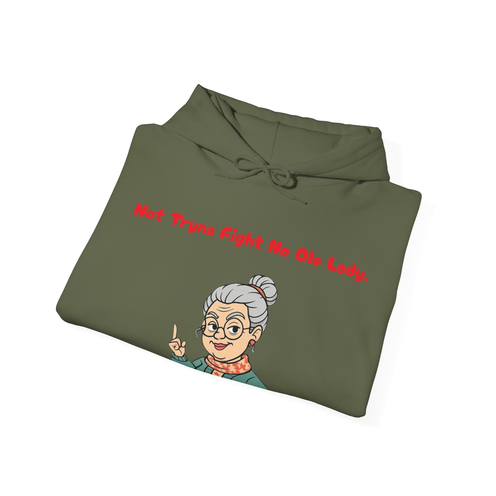 PRB Sassy Grandma Illustration Hoodie | "Not Tryna Fight No Ole Lady." by Power Runs Black