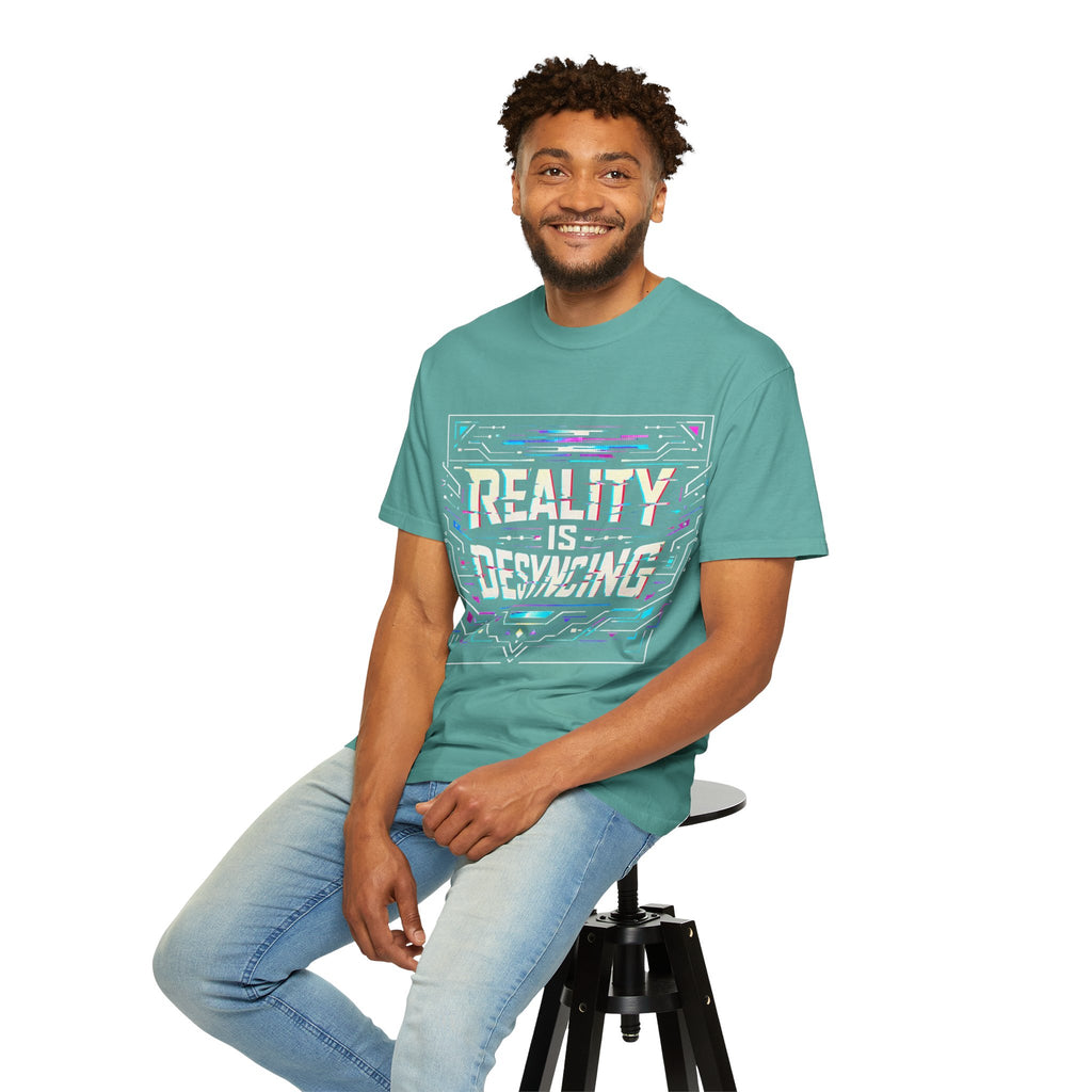 Power Runs Black PRB Glitchy Pastel "Reality Is Desyncing" T-Shirt by Power Runs Black