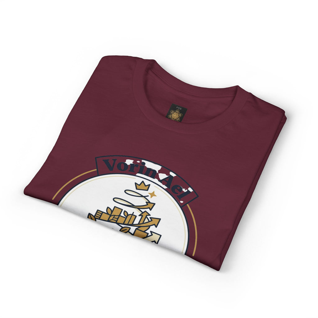 Power Runs Black PRB Vorin Ael Crest T-Shirt — Fantasy Guild Emblem Tee by Printify