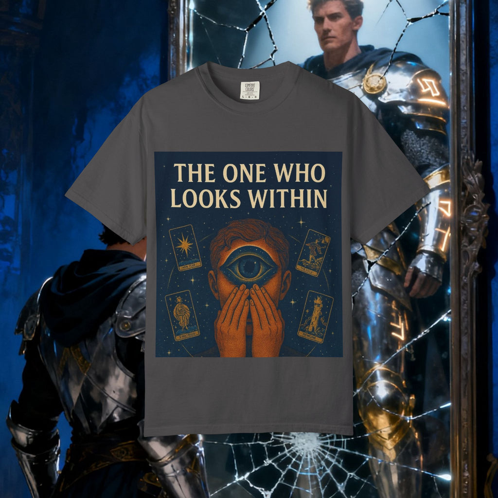 PRB Tarot Eye T-Shirt — "The One Who Looks Within" Mystical Graphic Tee by Power Runs Black