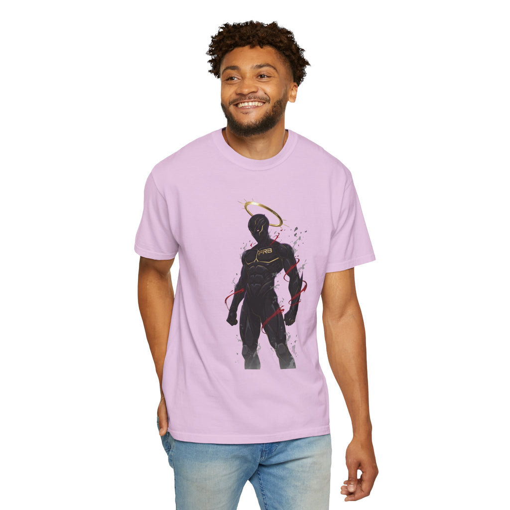 PRB Shadow Hero Graphic T-Shirt — Haloed Vigilante Illustration by Power Runs Black