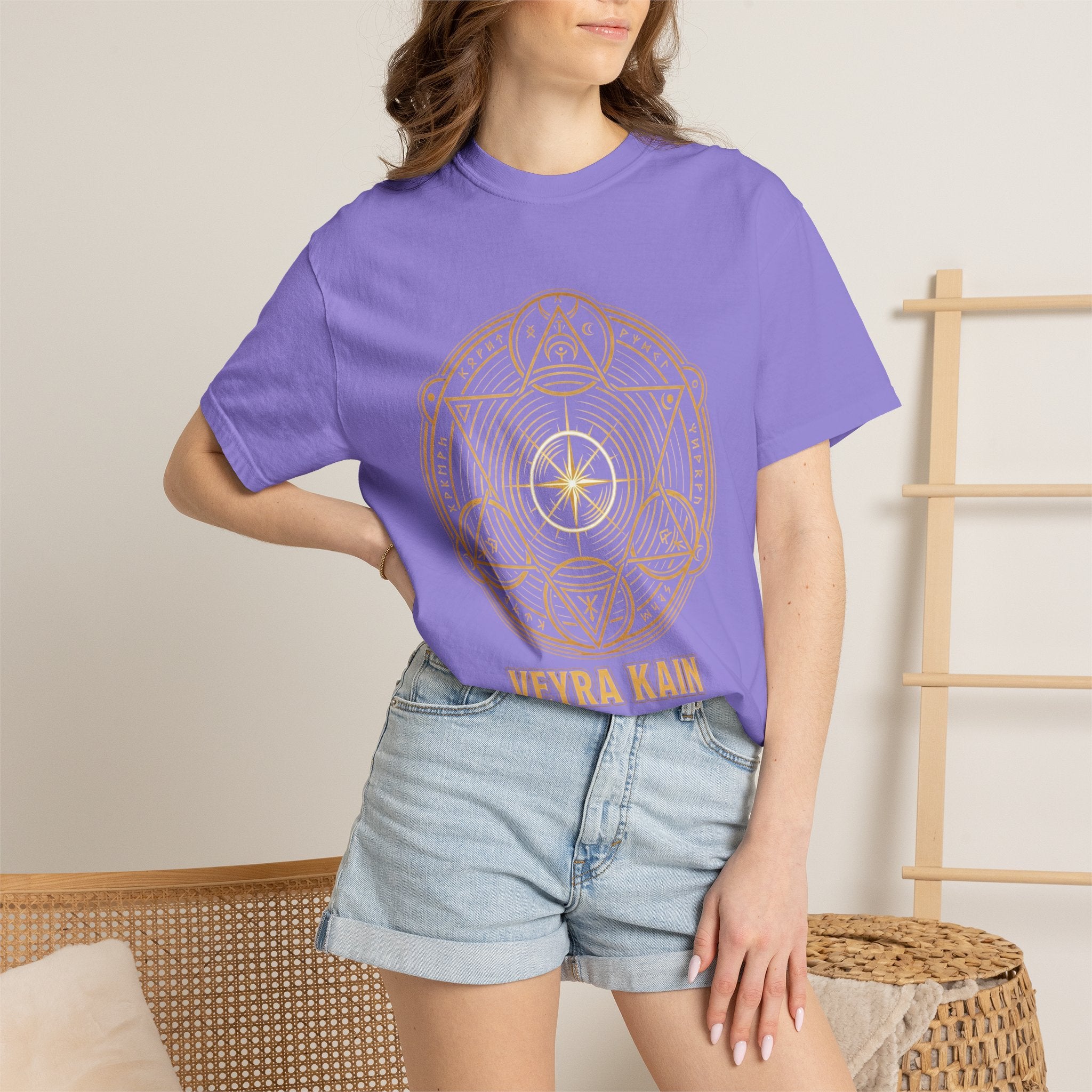 Power Runs Black PRB — Veyra Kain Geometric Sigil Tee with “Too Much Becomes Ruin” Graphic T-Shirt by Power Runs Black
