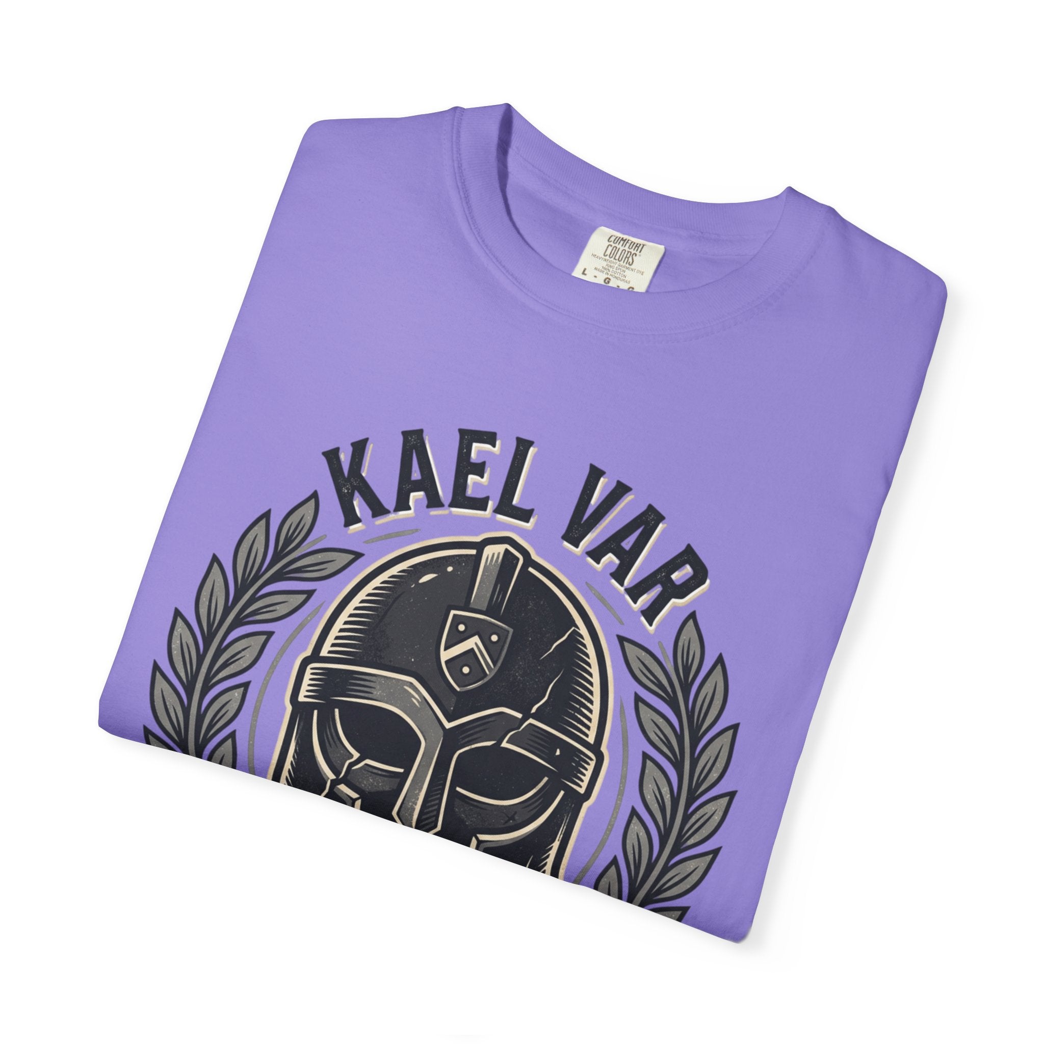 Power Runs Black PRB Kael Var Helmet Graphic T-Shirt — "Protection Hardens Form" Warrior Tee by Power Runs Black