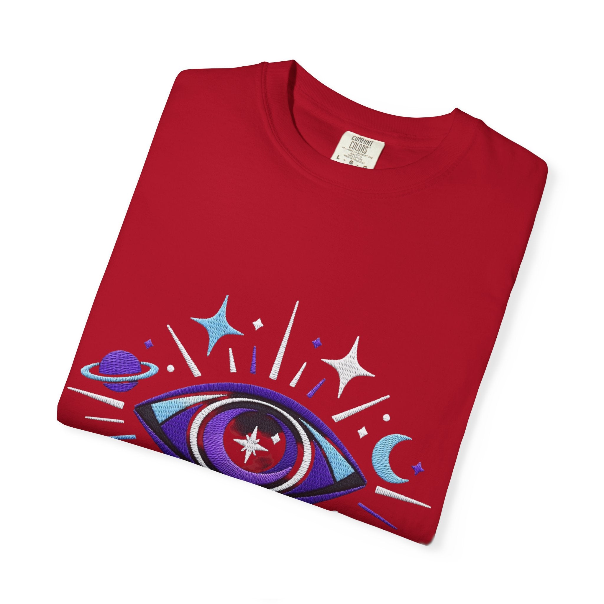 PRB Mystic All-Seeing Eye T-shirt | Cosmic Moon and Stars by Printify