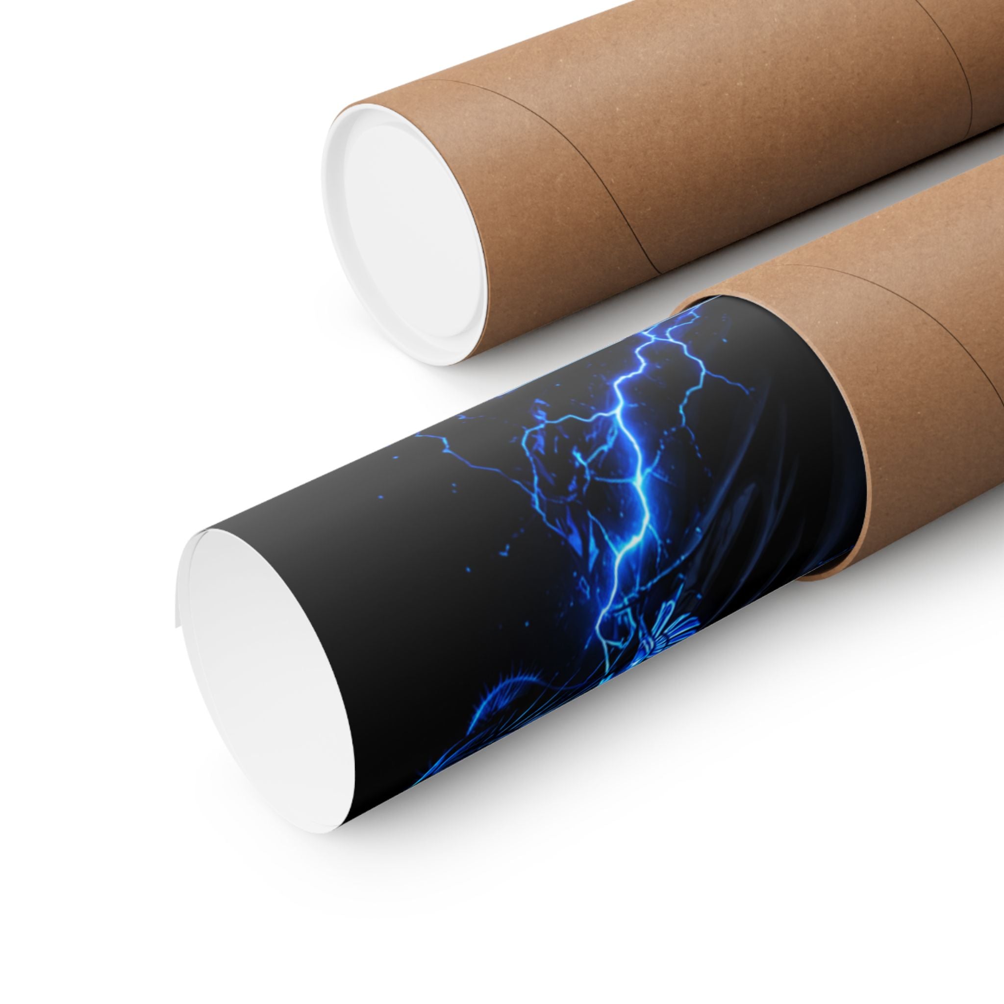 Power Runs Black Matte Poster — Urban Angel Portrait Wall Art by Power Runs Black