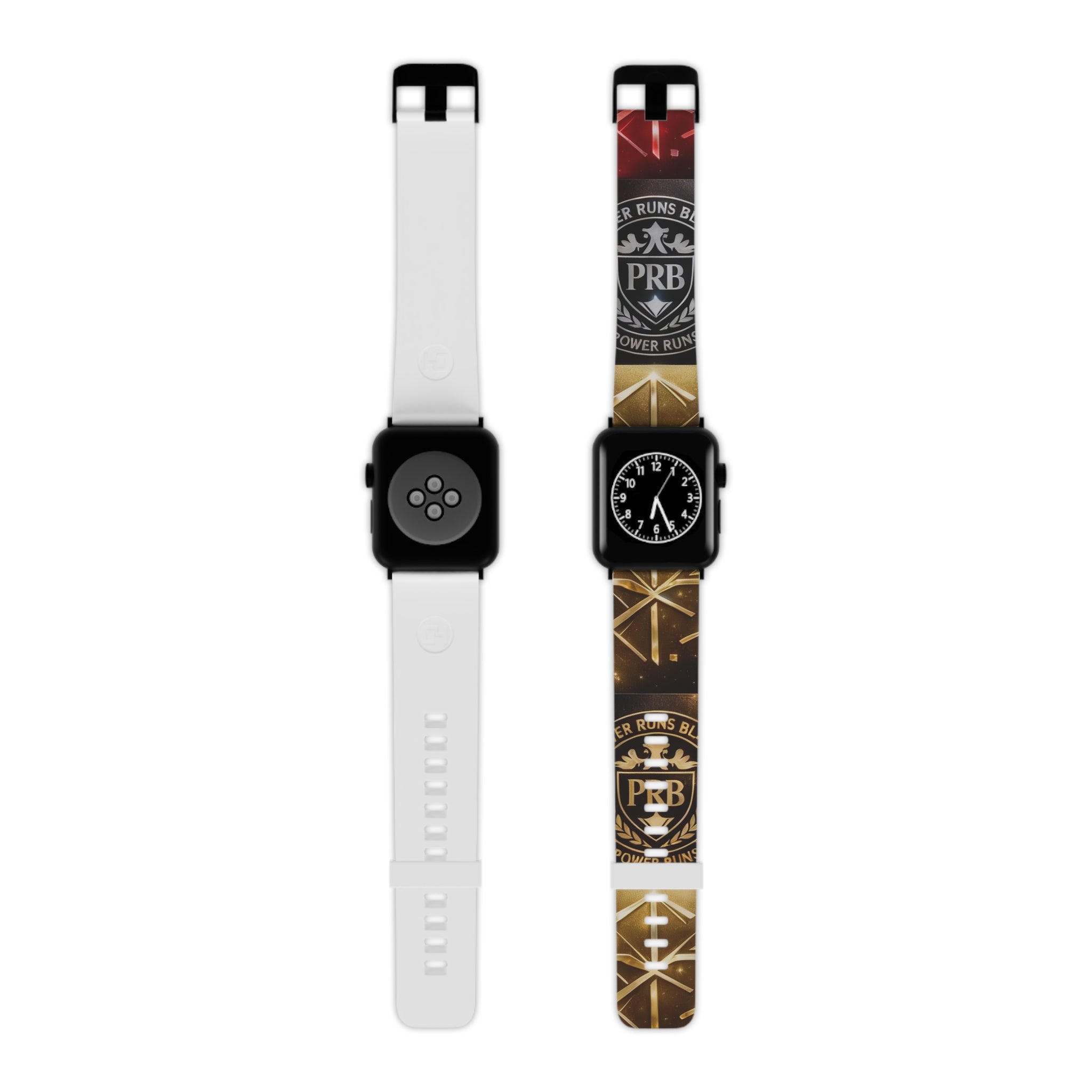 Decorative Crest Apple Watch Band — Bronze & Black TPU Strap by Printify