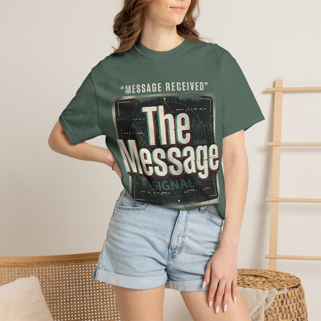 Power Runs Black PRB The Message Signal T-Shirt — Retro Graphic Tee with 'Message Received' Design by Power Runs Black