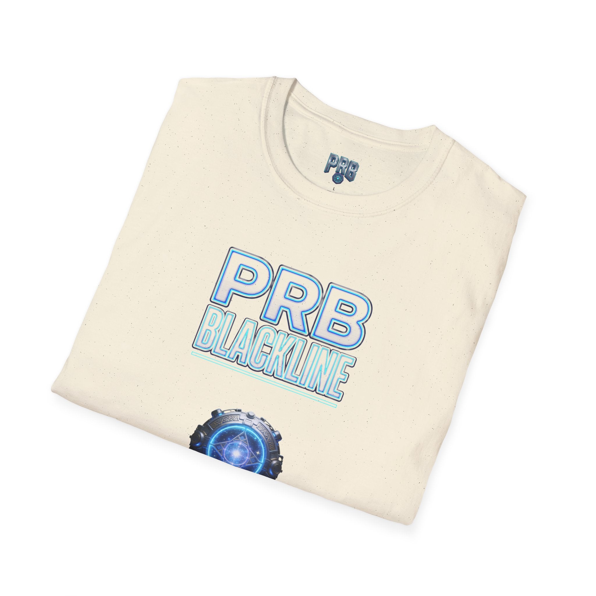 PRB Blackline Futuristic DJ Tee — Electronic Music Graphic T-Shirt by Power Runs Black