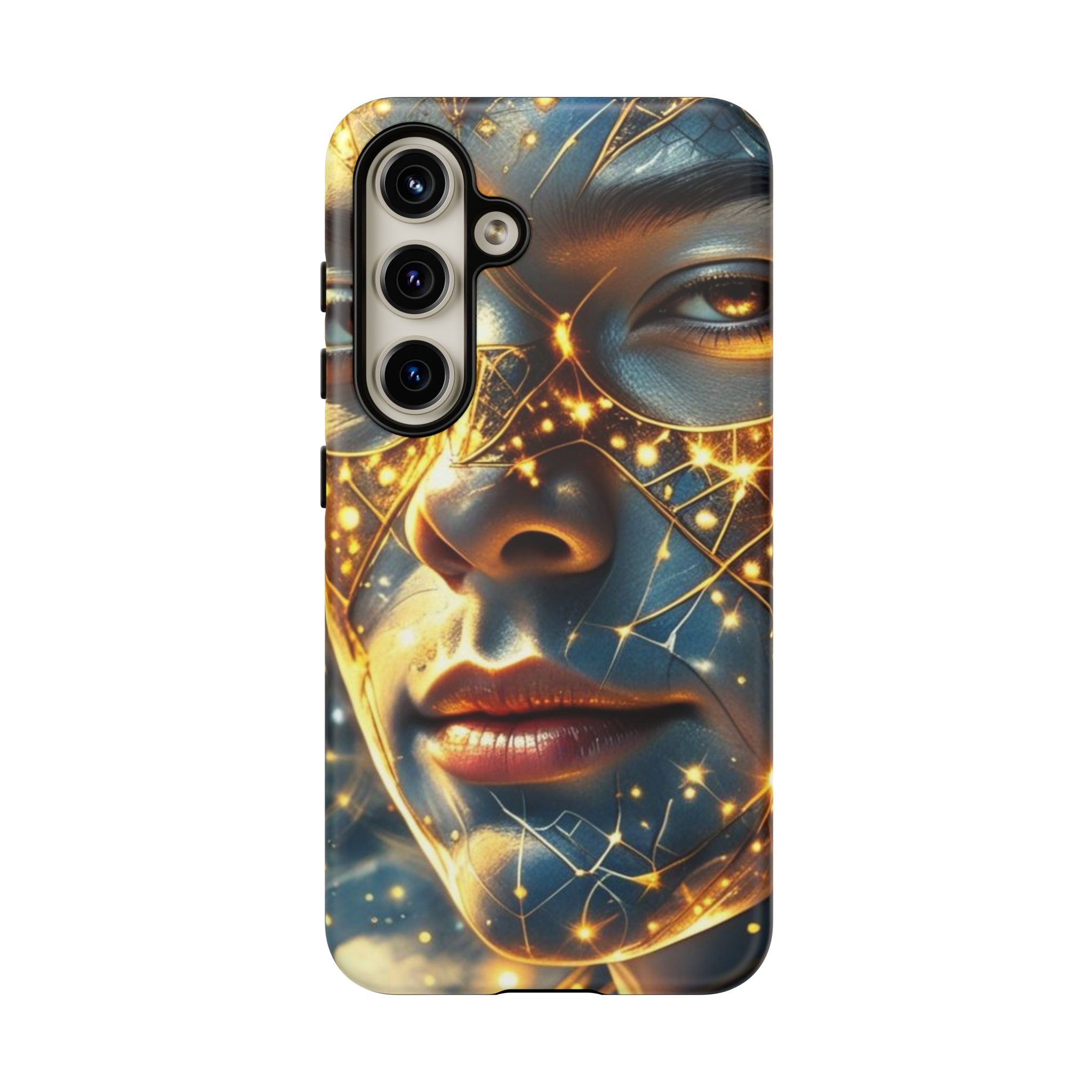 PRB Galactic Portrait Tough Case | Cosmic Face Phone Case, Starry Nebula Design by Printify