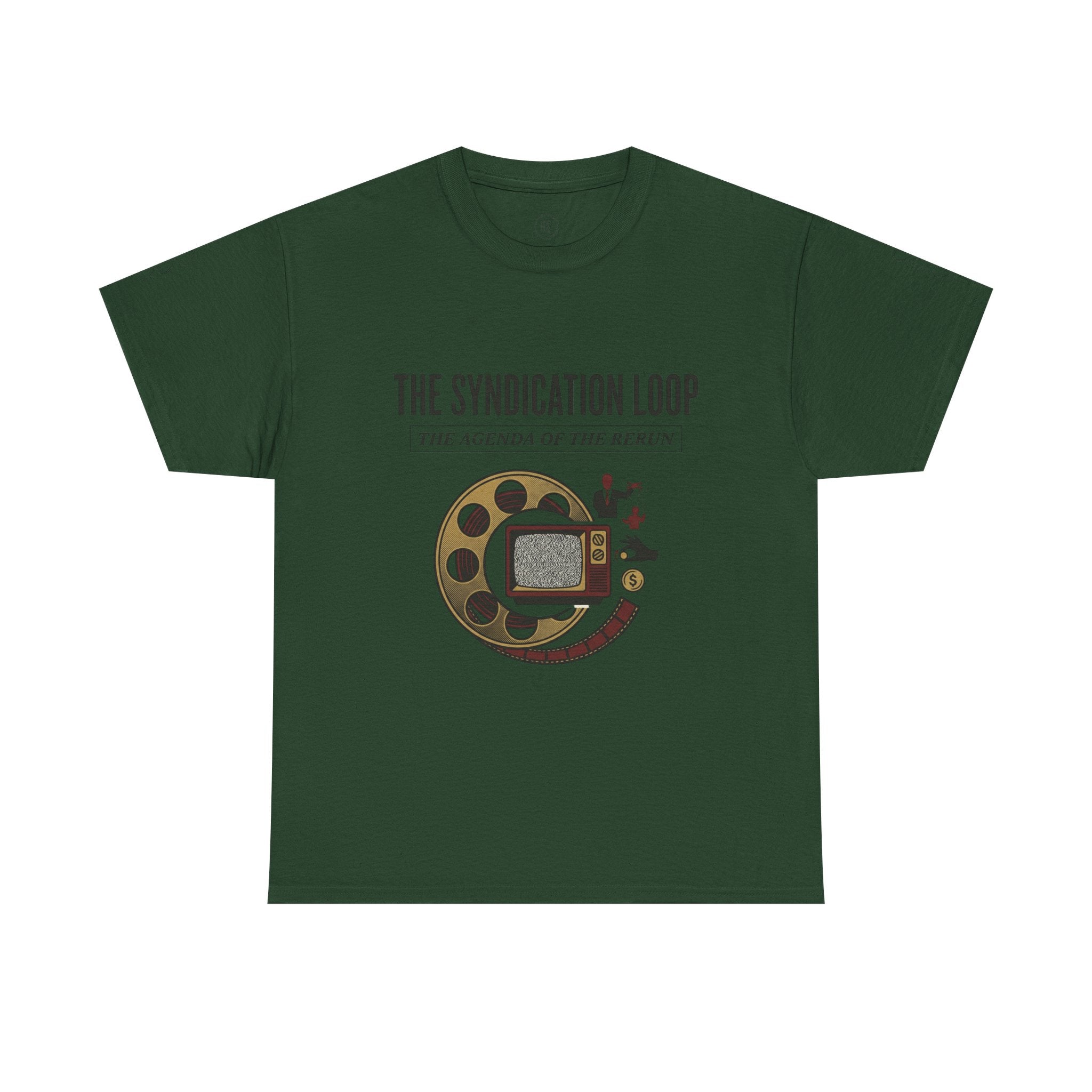 Power Runs Black — "The Agenda of the Arch" Retro TV Ouroboros Graphic Tee by Printify