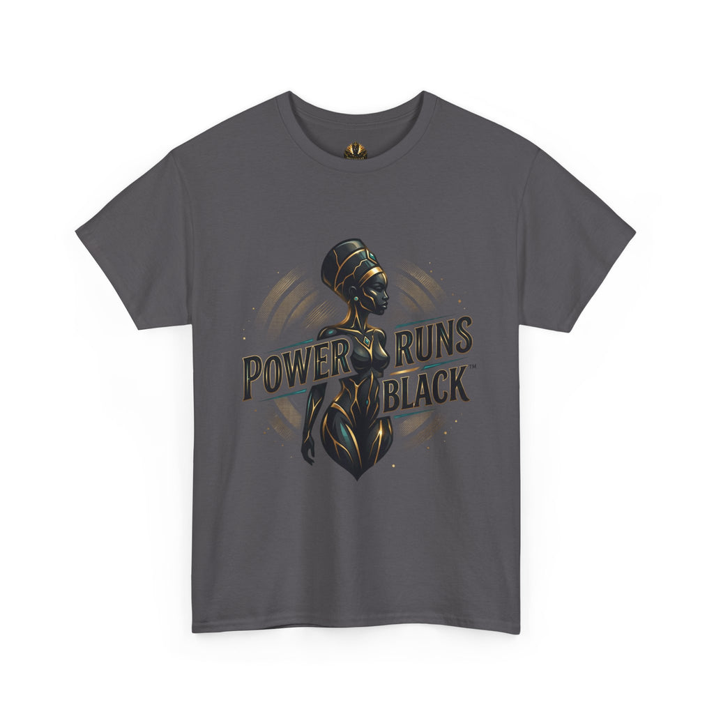 Power Runs Black Queen Goddess Graphics Tee by Power Runs Black