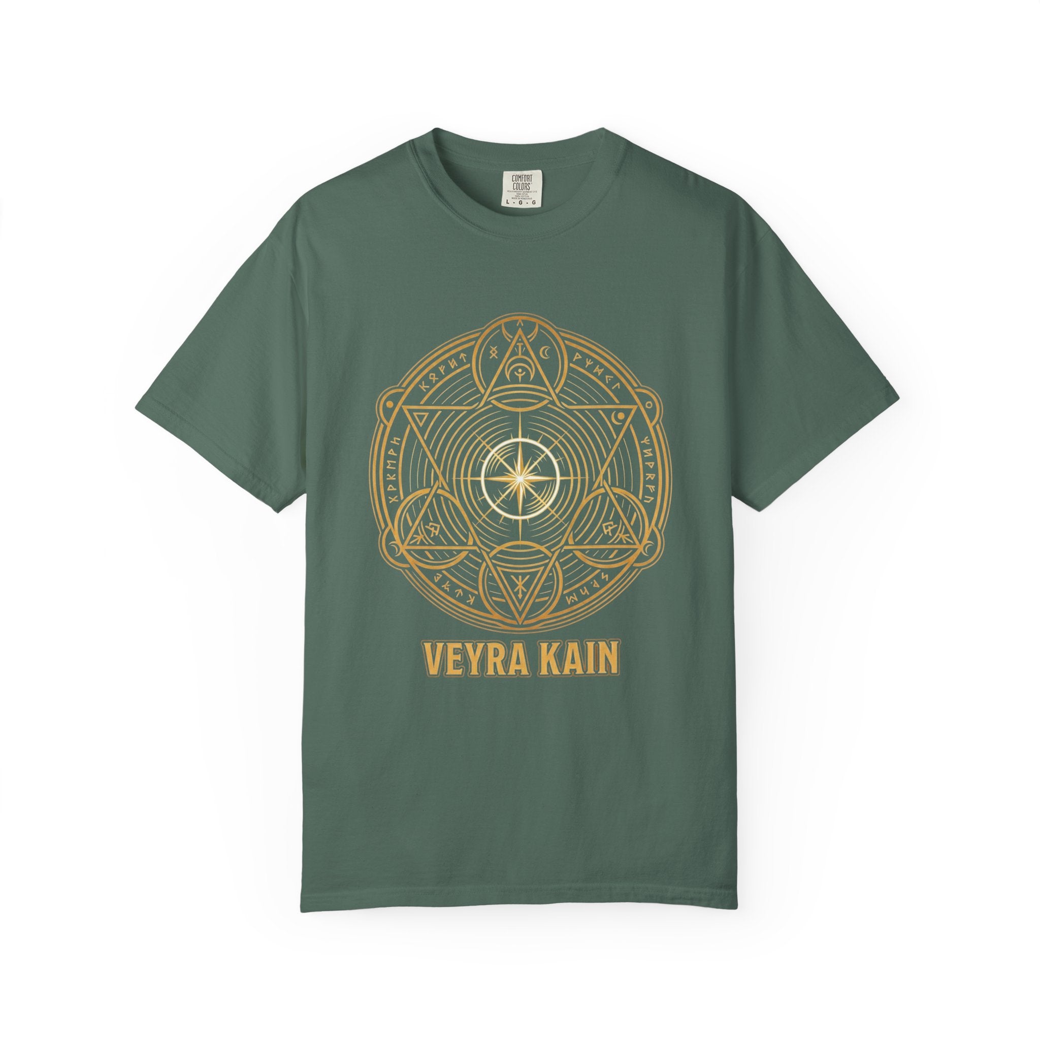 Power Runs Black PRB — Veyra Kain Geometric Sigil Tee with “Too Much Becomes Ruin” Graphic T-Shirt by Power Runs Black