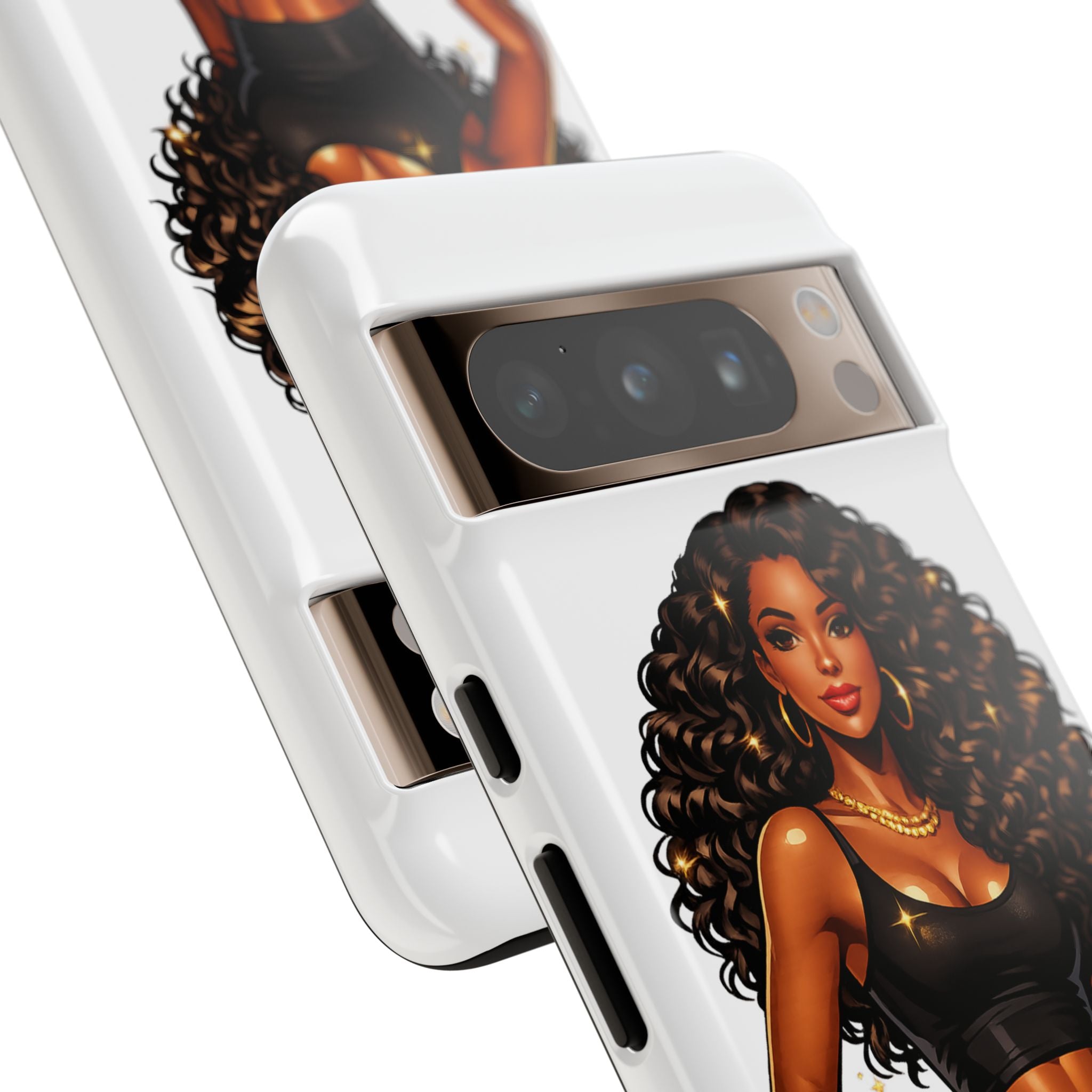 Pretty Rich Bitch by PRB Curly Hair Phone Case by Printify