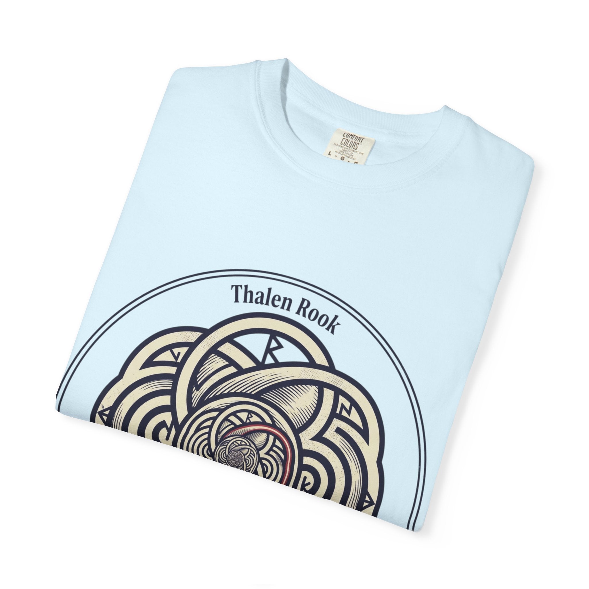 Power Runs Black PRB Thalen Rook Celtic Knot Graphic T-Shirt — "He stared too long..." Quote Tee by Printify