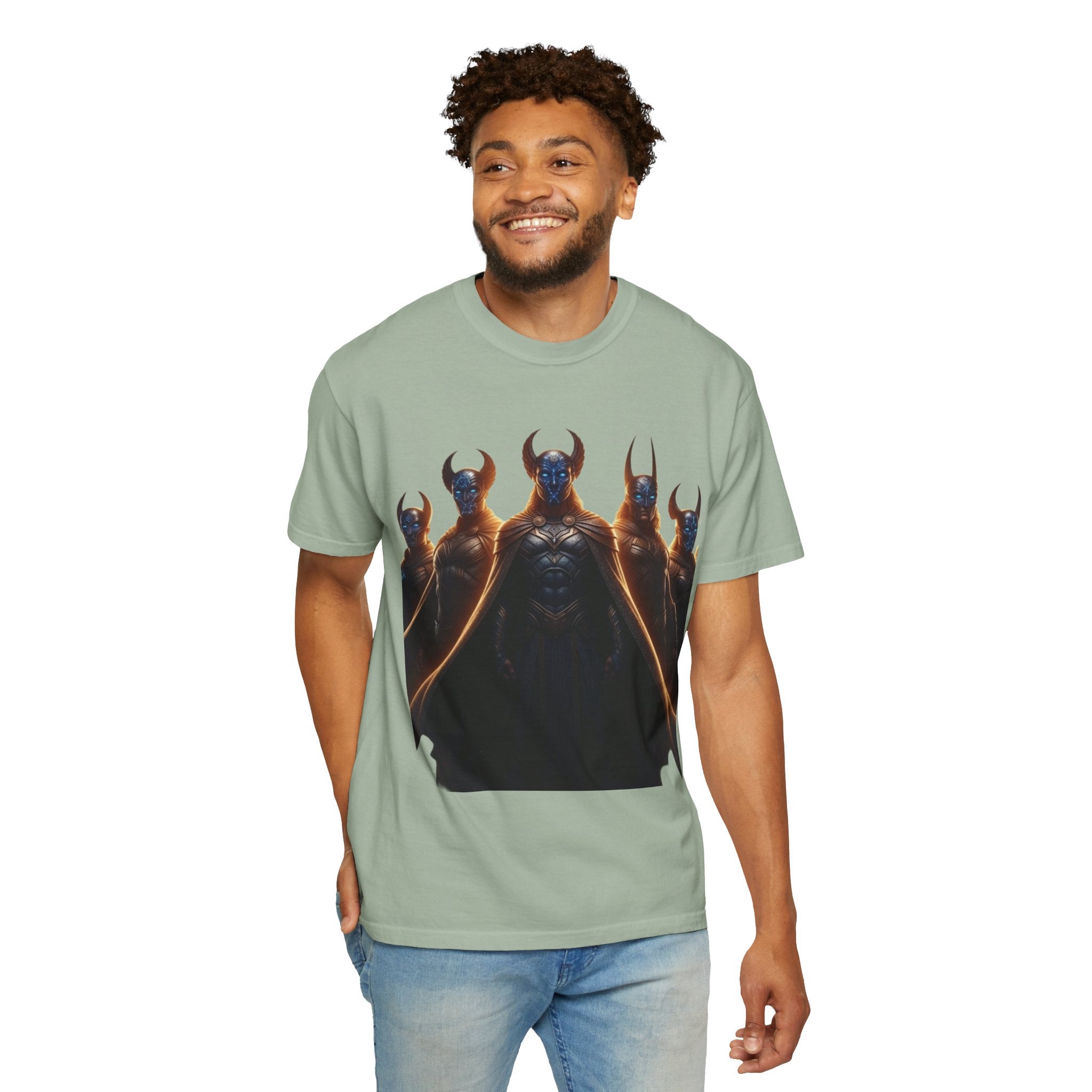 Power Runs Black PRB Dark Legion Graphic T-Shirt — Horned Warriors Fantasy Tee by Power Runs Black
