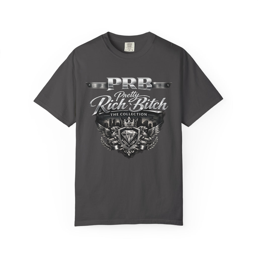 PRB Rebel Biker Crest T-Shirt | Vintage Motorcycle Emblem Tee by Power Runs Black