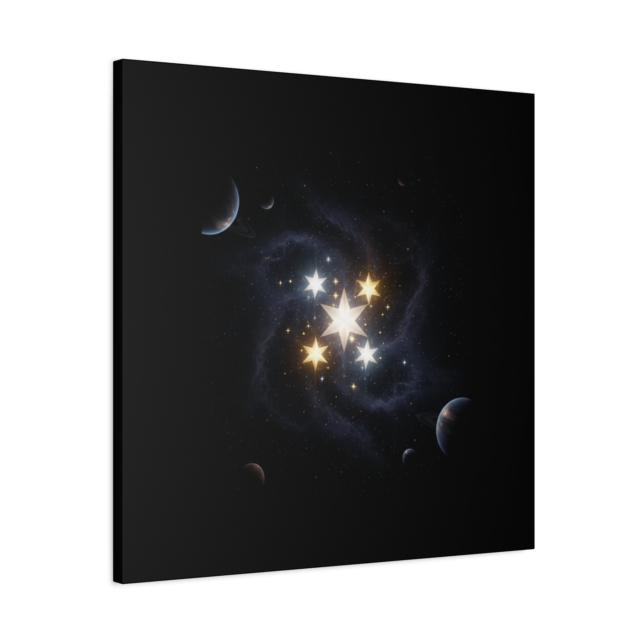 PRB Celestial Star Cluster Matte Canvas Print — Cosmic Planets Wall Art by Printify