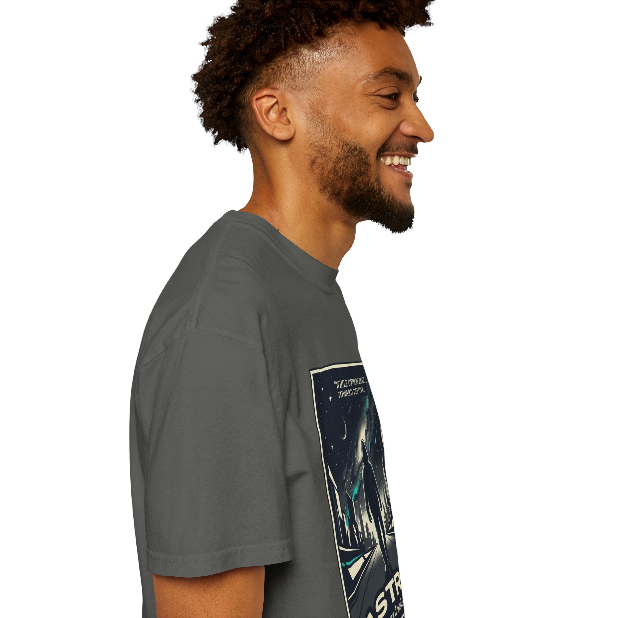 Power Runs Black Astra Sci‑Fi Graphic T-Shirt — "I walk toward understanding" Poster Design by Power Runs Black