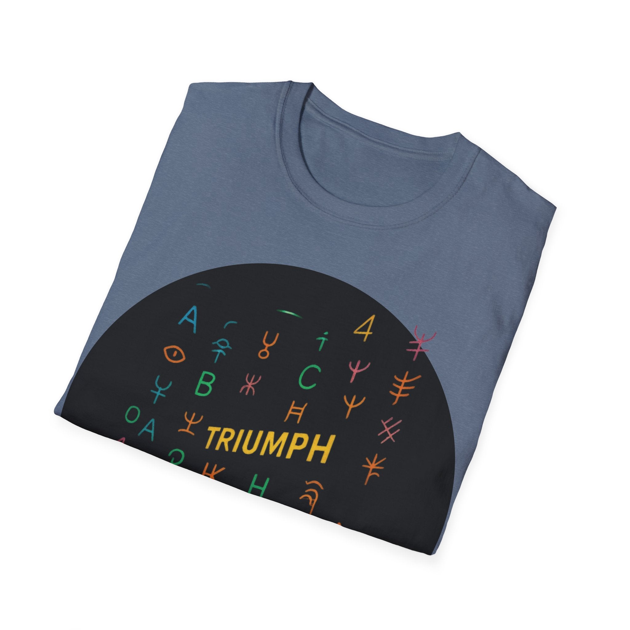 PRB Triumph Afro Hair Silhouette T-Shirt | Black Hair Alphabet Design by Power Runs Black