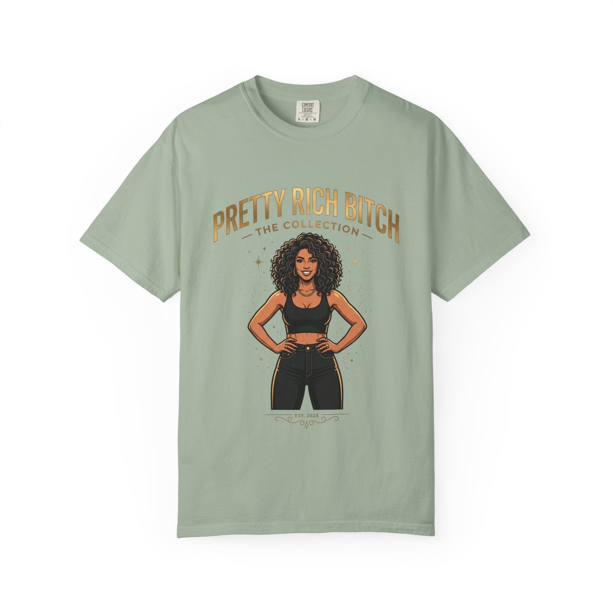 Pretty Rich Bitch The Collection by PRB T-Shirt — Empowered Black Woman Graphic Tee by Power Runs Black