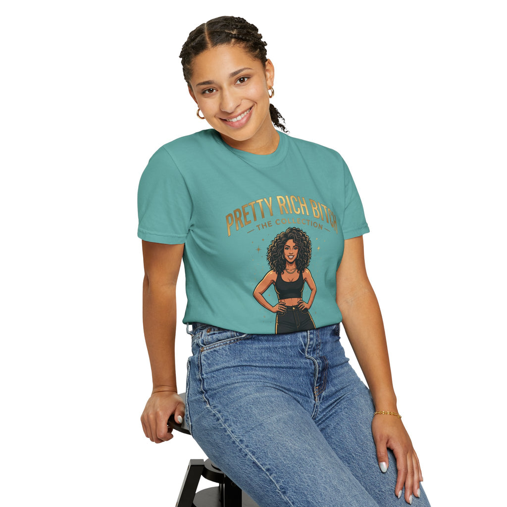 Pretty Rich Bitch The Collection by PRB T-Shirt — Empowered Black Woman Graphic Tee by Power Runs Black