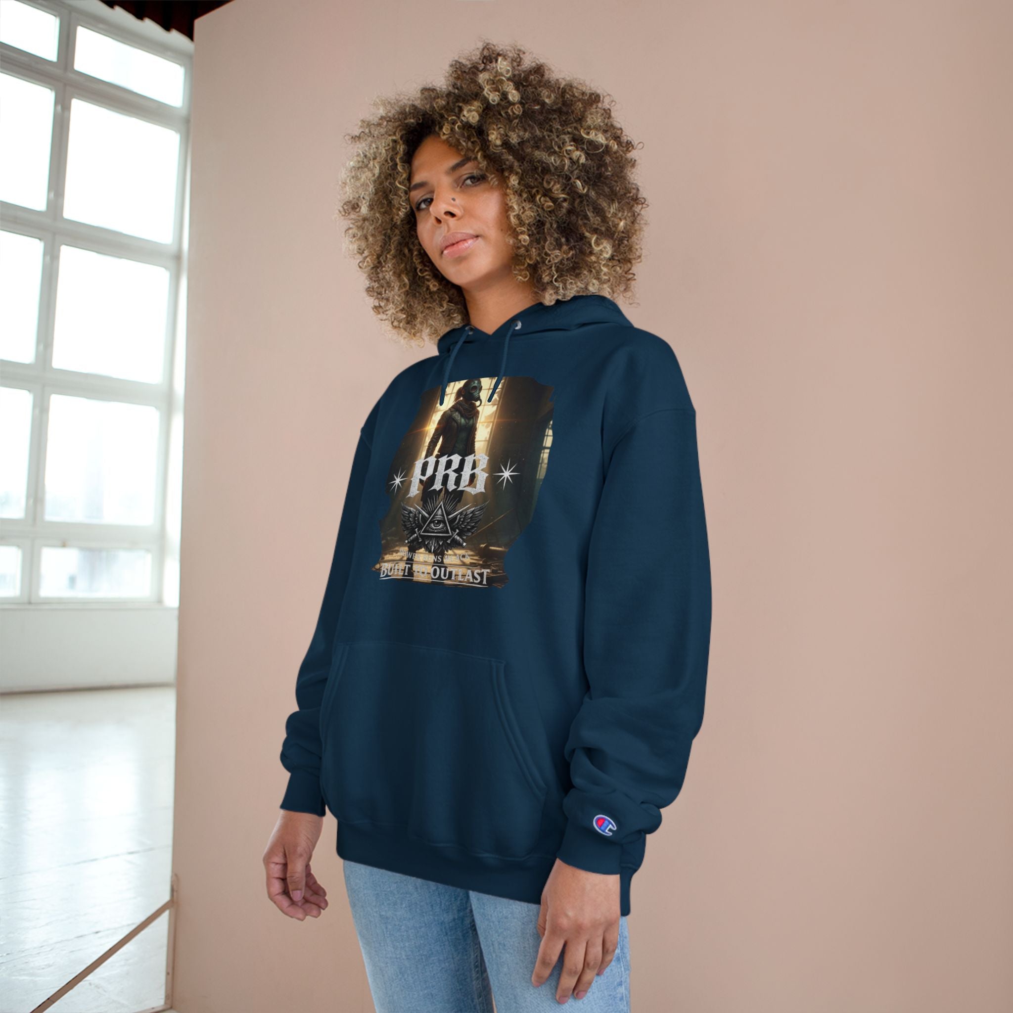 PRB Champion Hoodie — Vintage Tour Graphic Pullover by Power Runs Black