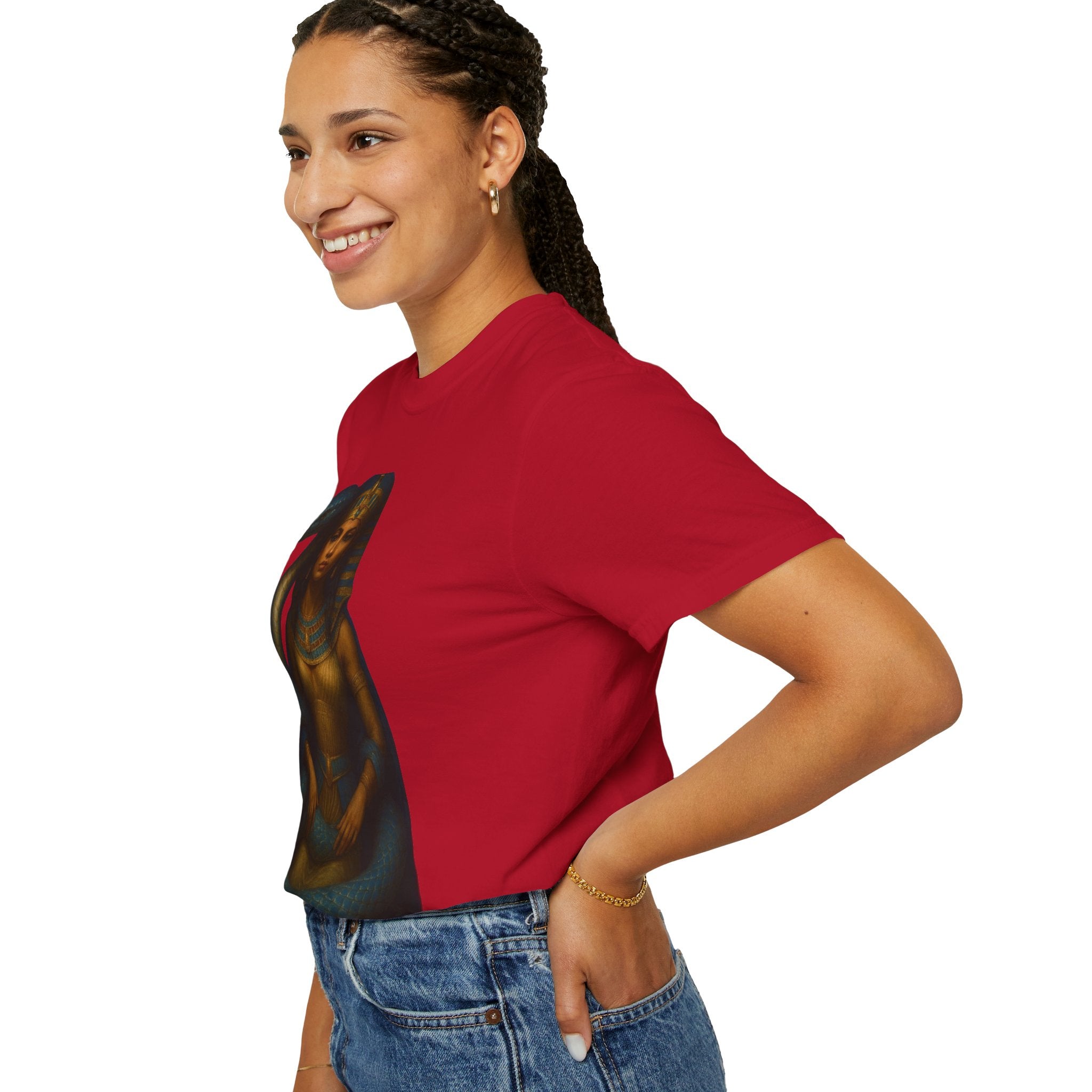 PRB Egyptian Goddess with Snake T-Shirt | Pharaoh Serpent Art Tee by Power Runs Black