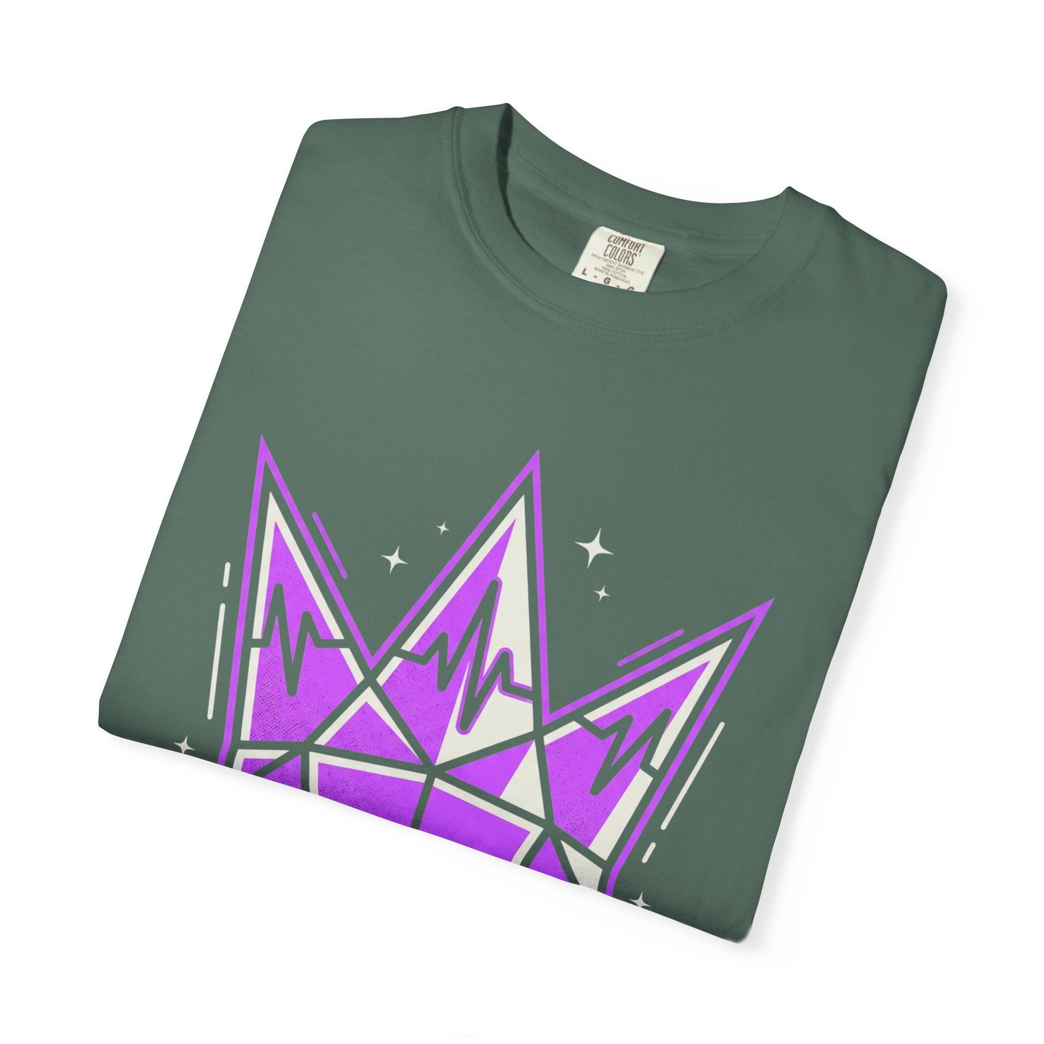 Power Runs Black PRB Crown Graphic T-Shirt — Purple Royal Crown Streetwear Tee by Power Runs Black
